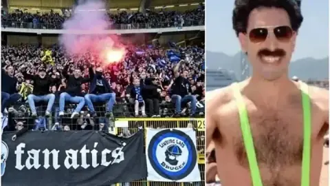 Champions League: Marca: Ba cổ động viên Club Brugge bị giam giữ ở Kazakhstan trong 5 ngày vì giả danh 'Borat'