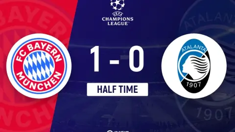 Champions League: Hiệp 1 - Bayern 1-0 Atlanta, Kane tạo điểm + sút phạt đền trúng chân Deketrale và bỏ lỡ cơ hội ngon ăn