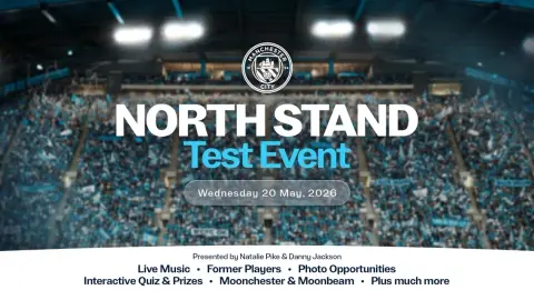 Hãy là người đầu tiên trải nghiệm nó với 3.500 người hâm mộ! Manchester City chính thức: Khai mạc sự kiện thử nghiệm North Stand vào ngày 20 tháng 5
