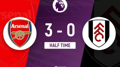 Hiệp một - Arsenal tạm dẫn Fulham 3-0, Jocles ghi hai bàn và chuyền một đường chuyền, Saka chuyền và Trossard kiến ​​tạo.
