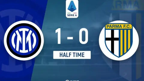 Hiệp một Inter 1-0 Parma: Thuram ghi bàn, Barella một lần dội xà ngang