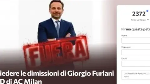 Milan quá thất vọng: CĐV mở kiến nghị đòi sa thải CEO Furlani, đã thu hàng nghìn chữ ký
