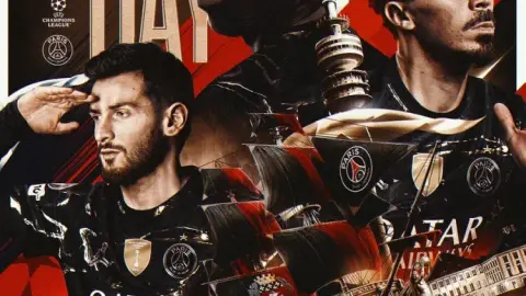PSG tung poster vòng 2 đấu với Bayern Munich Munich: Dembele, Vitinia và Kvaratskhelia xuất hiện