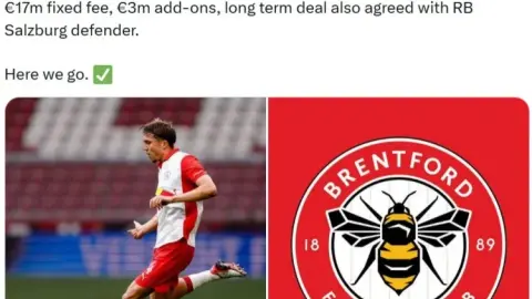 Here we go từ Romano: Brentford chi 20 triệu euro để chiêu mộ hậu vệ Schuster