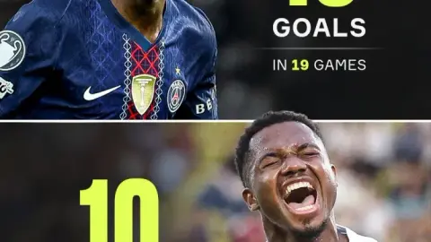 Fati đã có 10 bàn ở Ligue 1 mùa này, ngang thành tích của Dembele