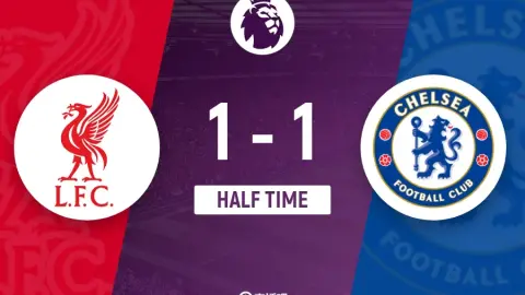 Hiệp một Liverpool 1-1 Chelsea: Gravenberch mở tỷ số, Enzo tạo bước ngoặt từ đá phạt