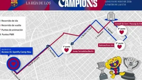 Barcelona tổ chức diễu hành vô địch vào thứ Hai để ăn mừng cú đúp La Liga và Siêu cúp liên tiếp