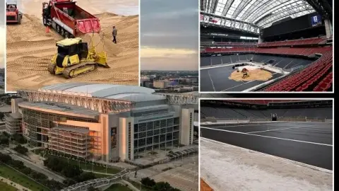 Sân vận động Houston được hiện đại hóa để lắp đặt cỏ hoàn toàn tự nhiên cho World Cup