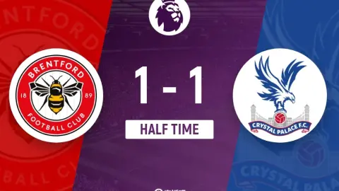 Hiệp 1 - Brentford tạm 1-1 Crystal Palace, Sarr sút tung lưới Ouattara gỡ hòa 2 bàn cho Crystal Palace