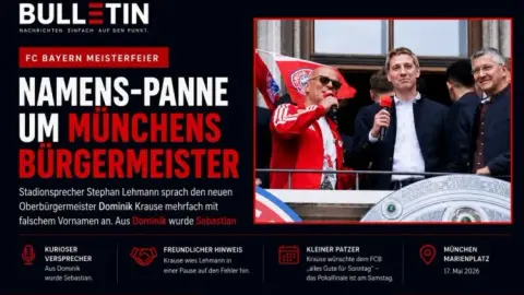 Bild: Chủ nhà ăn mừng chức vô địch Bayern mắc lỗi, liên tục gọi nhầm tên thị trưởng Munich