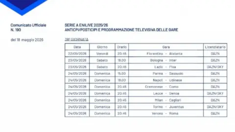 Lịch thi đấu vòng chung kết Serie A: Milan, Roma, Como, Juventus đều khởi tranh ngày 25/5 02:45
