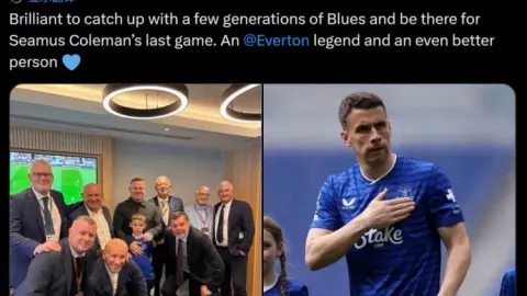 Rooney Social Media: Thật vui khi được chứng kiến ​​trận chia tay của Coleman. Anh ấy là huyền thoại của Everton.