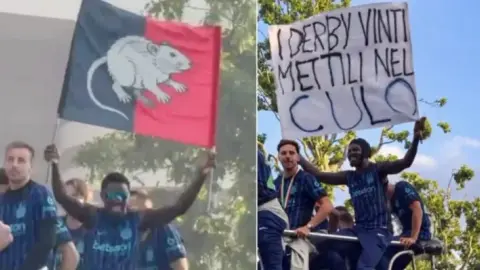 Inter bị điều tra vì hành vi xúc phạm AC Milan trong lễ diễu hành ăn mừng
