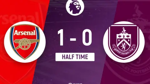 Hiệp một - Arsenal tạm thời 1-0 Cú đá phạt góc của Burnley Saka hỗ trợ Havertz ghi bàn thắng cho Trossard