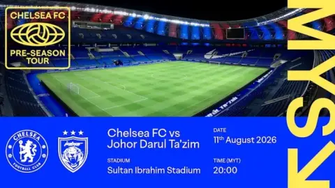 Chính thức: Chelsea sẽ đến thăm Malaysia vào mùa hè năm nay và chạm trán Johor Bahru lúc 20h ngày 11/8
