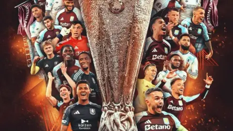 Chúng ta là nhà vô địch! 3-0Chiến thắng trước Freiburg, Villa chính thức tung poster chiến thắng Europa League