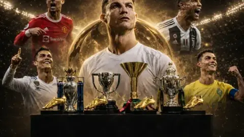 Cristiano Ronaldo giành 4 chức vô địch giải đấu hàng đầu khác nhau + Chiếc giày vàng, lập kỷ lục bóng đá