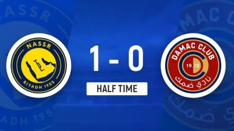 Hiệp một - Chiến thắng của Riyadh 1-0 Damak Mane ghi bàn bằng đầu và giành chức vô địch với số điểm thời gian thực.