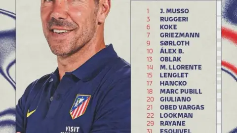 Đội hình Atletico Madrid trận cuối: Griezman dẫn đầu, Almada vắng mặt vì chấn thương, chọn nhiều cầu thủ trẻ
