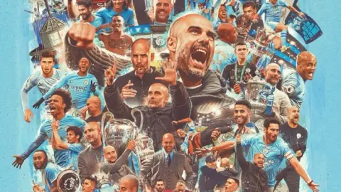 Mạng xã hội chính thức của Man City đăng poster nổi tiếng tri ân Guardiola: Người xuất sắc nhất lịch sử, cảm ơn Pep