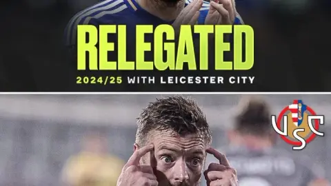 Buồn! Vardy 39 tuổi đã chứng kiến ​​đội bóng của mình xuống hạng 2 mùa giải liên tiếp.