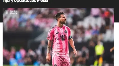 Quan chức Miami: Messi bị căng gân khoeo ở chân trái kèm theo mỏi cơ, thời gian trở lại của anh sẽ được xác định.