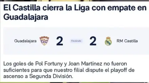 Đội B của Real Madrid mất điểm ở vòng cuối và lỡ cơ hội thăng hạng. Hai giờ sau khi kết thúc, họ phát hiện ra mình đã mắc sai lầm trong nội quy