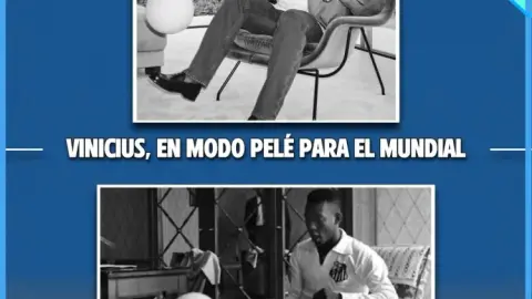 Hình đại diện mạng xã hội mới của Vinicius vinh danh bức ảnh kinh điển của Pele, Kênh 6: Quyết tâm vô địch World Cup?