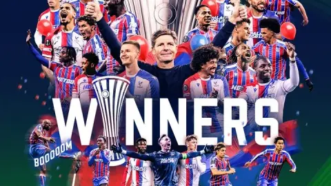 Crystal Palace tung poster ăn mừng chức vô địch UEFA Champions League, HLV Glasner xuất hiện ở vị trí C