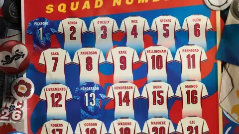 Tuyển Anh chính thức công bố poster số áo World Cup: Kane 9, Bellin 10, Rice 4