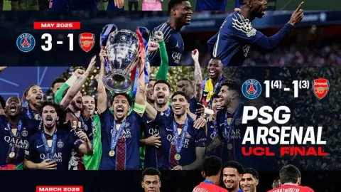 Tweet chính thức của Paris về thành tích đối đầu các đội Premier League ở Champions League trong 2 mùa giải vừa qua: Liverpool 2 lần bị loại