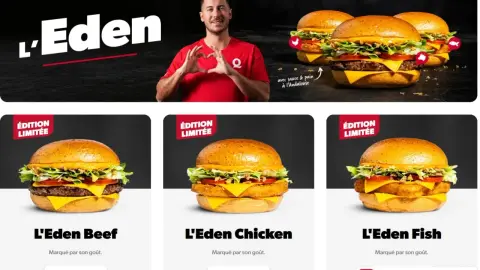 Lựa chọn của Burger King! Azar ra mắt ba loại burger cá nhân: burger bò, burger gà, burger cá