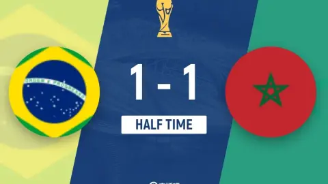Hết hiệp 1: Brazil 1-1 Morocco, Vinicius đáp trả sau bàn mở tỷ số của Saibari