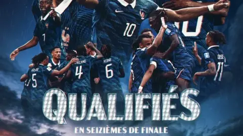 Pháp sớm vào vòng knock-out, Mbappe cùng dàn sao xuất hiện trên poster chúc mừng
