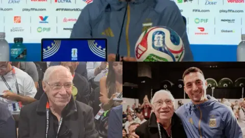 Phóng viên 91 tuổi đến từ Argentina hỏi liệu Messi có xuất hiện không? Scaloni: Tôi trả lời vì bạn