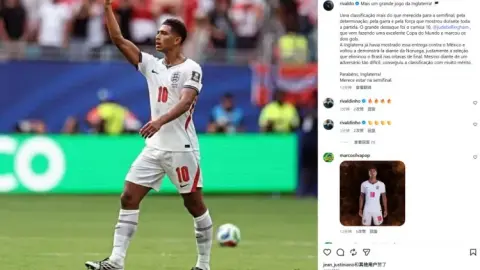 Bình luận trên mạng xã hội của Rivaldo: Tuyển Anh xứng đáng tiến vào bán kết, Bellingham đáng chú ý nhất