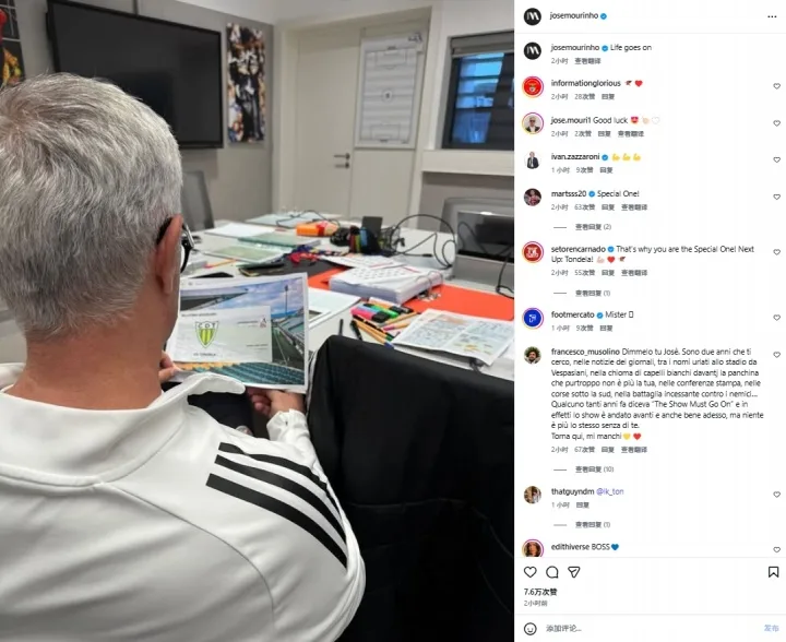 Champions League: Hãy tập trung vào trận đấu tiếp theo! Mourinho cập nhật mạng xã hội đăng ảnh và chuẩn bị cho trận tiếp theo tại Super League Bồ Đào Nha