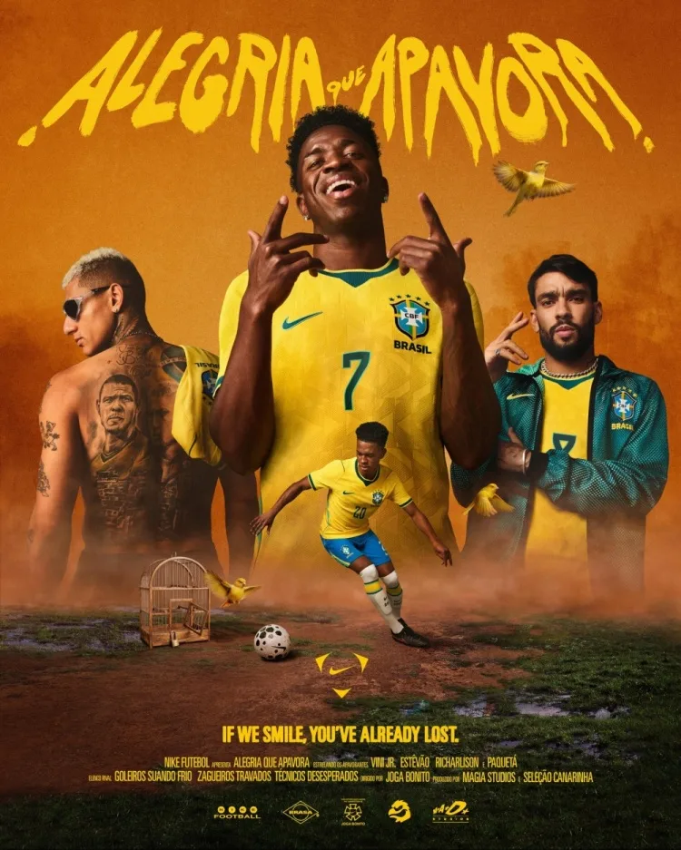 Brazil phát hành áo sân nhà World Cup, với Vinicius và Rissarisson làm người mẫu