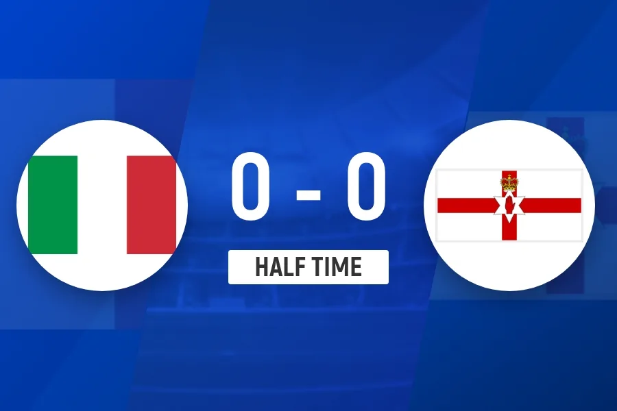 Hiệp 1 - Ý 0-0 Bắc Ireland, Dimarco và Tonali tạo nguy hiểm