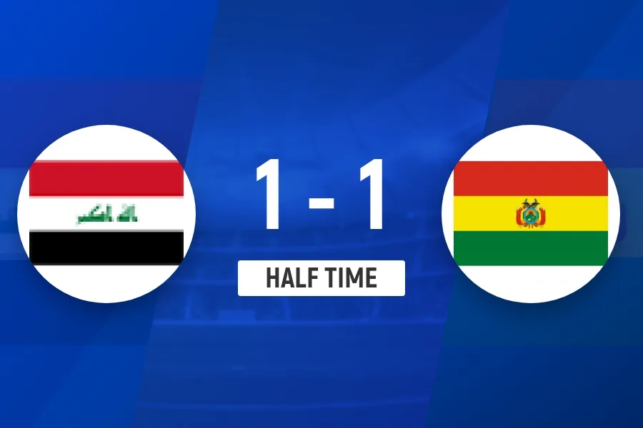 Cuộc chiến giành vị trí cuối cùng tại World Cup! Iraq đánh bại Bolivia 1-1 trong hiệp một, nhưng bị gỡ hòa ngay từ pha chớp nhoáng mở màn