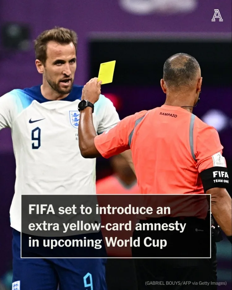 FIFA đổi luật thẻ vàng tại World Cup 2026 vì thể thức mở rộng