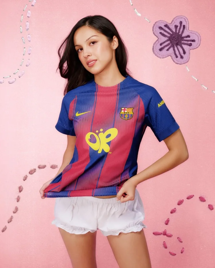 Barça phát hành áo đồng phục với ca sĩ Olivia Rodrigo để ra mắt trong Derby Quốc gia