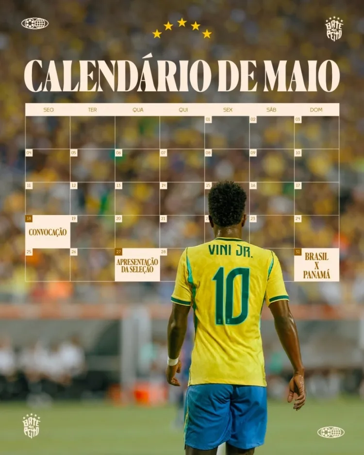 Brazil công bố danh sách ngày 18/5, ra mắt 27/5 và đá giao hữu với Panama ngày 31/5