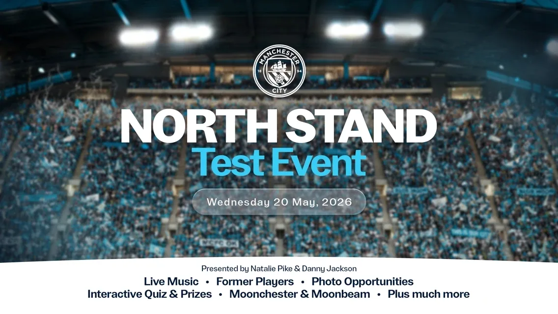 Hãy là người đầu tiên trải nghiệm nó với 3.500 người hâm mộ! Manchester City chính thức: Khai mạc sự kiện thử nghiệm North Stand vào ngày 20 tháng 5