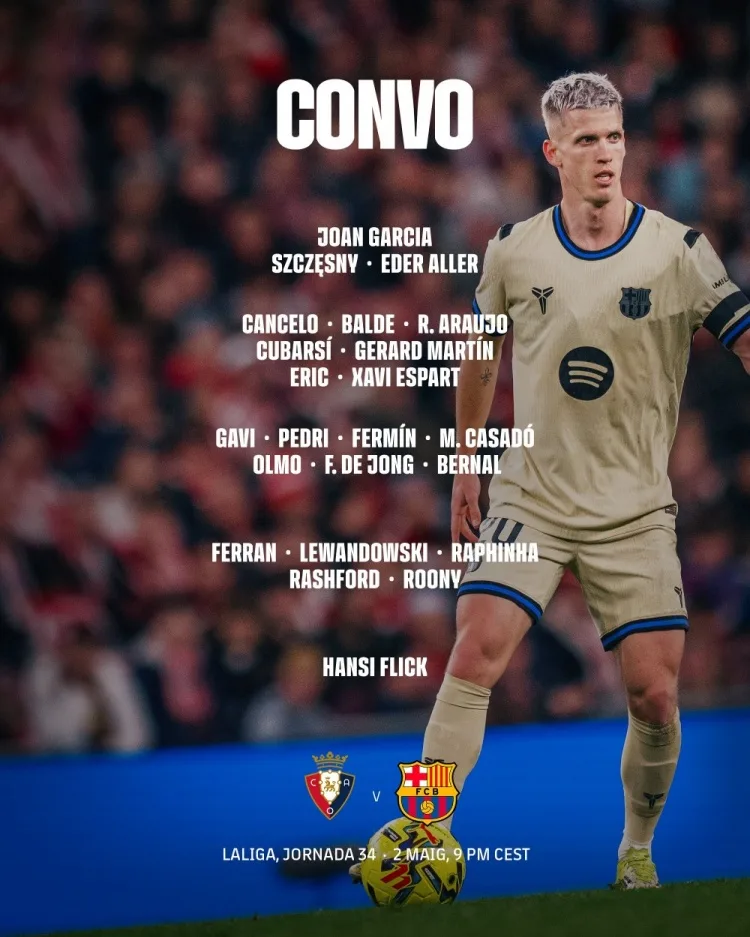 Barca chốt danh sách gặp Osasuna, Raphinha trở lại sau chấn thương