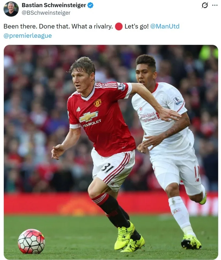 Schweinsteiger đăng ảnh cũ hâm nóng derby đỏ: Tôi từng trải qua và chứng kiến tất cả