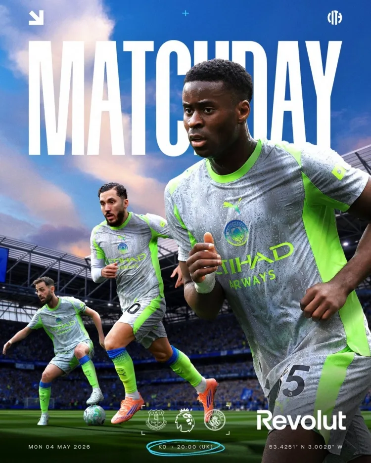 Manchester City tung poster cho trận sân khách gặp Everton: Ghế B, Shirki và Gueye nằm trong số 3 cầu thủ