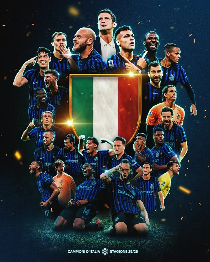 Inter tung poster mừng Scudetto thứ 21 trong lịch sử CLB