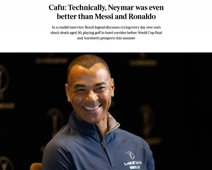 Cafu: Về mặt kỹ thuật, Neymar thậm chí còn giỏi hơn Melo. Được góp mặt trong 3 trận chung kết World Cup là một vinh dự lớn