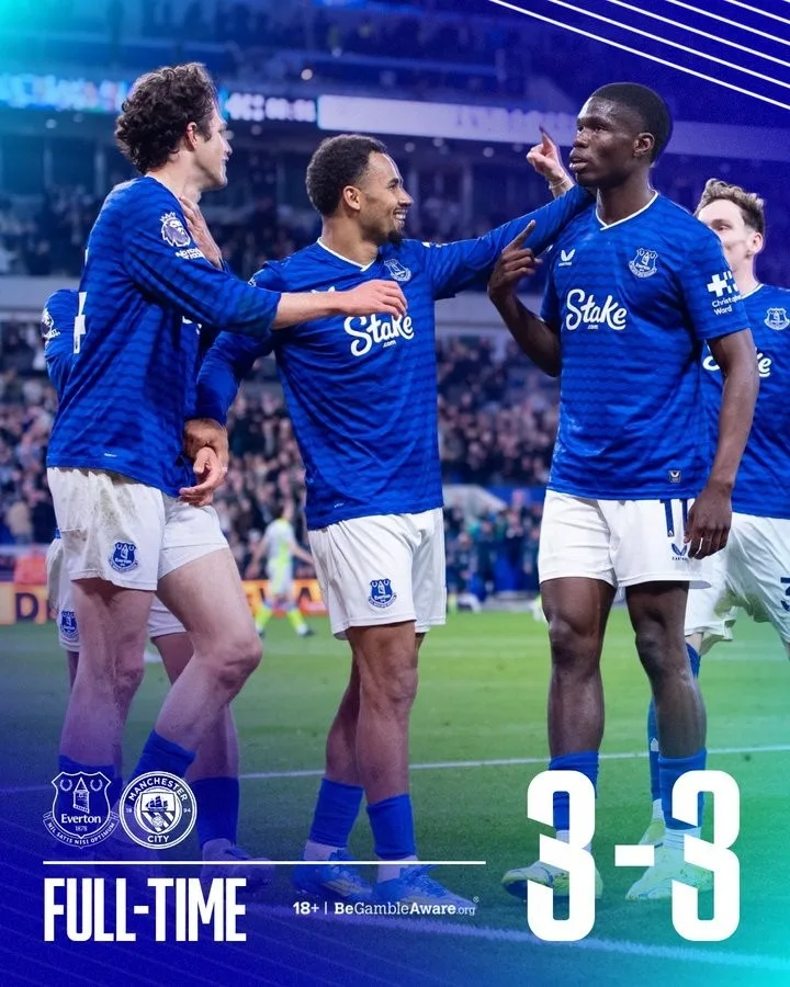 Everton chấm dứt chuỗi 9 trận thua sân nhà trước Man City